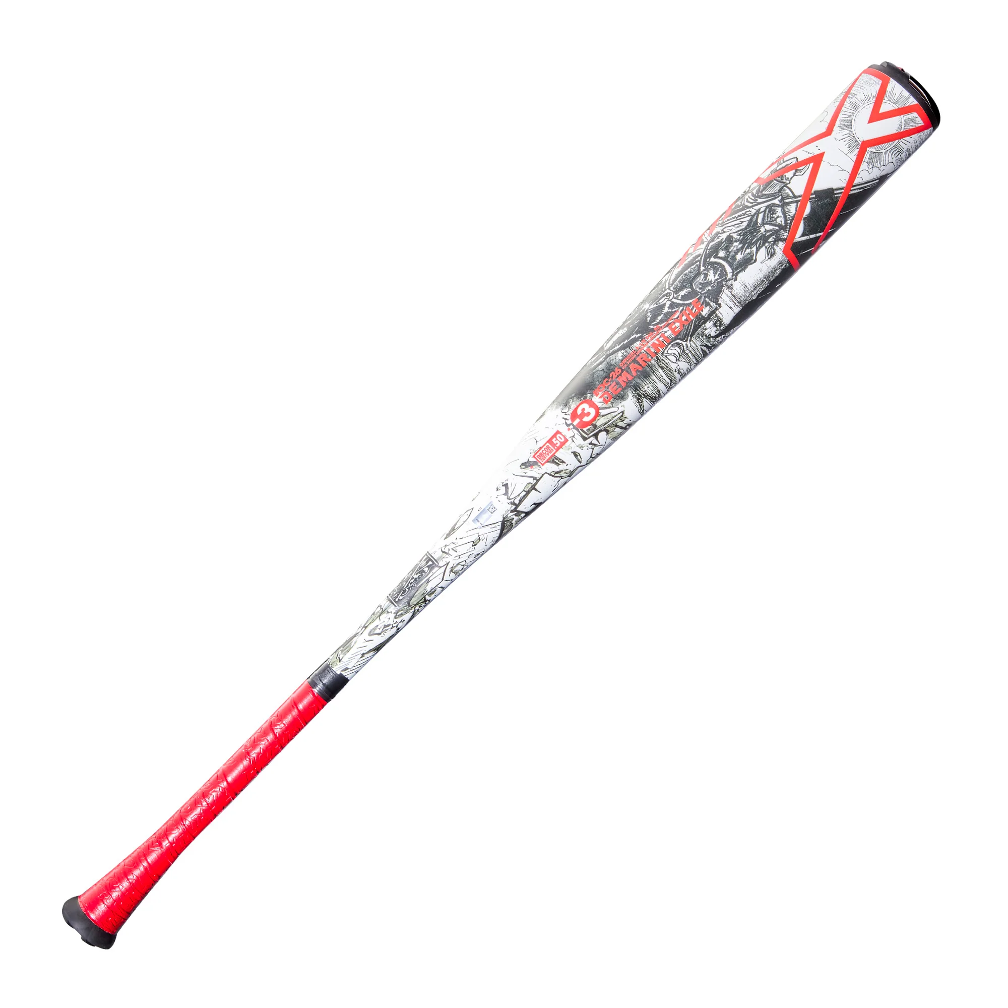 DeMarini 2026 Exile 1-Piece Alloy -3 BBCOR 2-5/8" Barrel Baseball Bat - Image 4