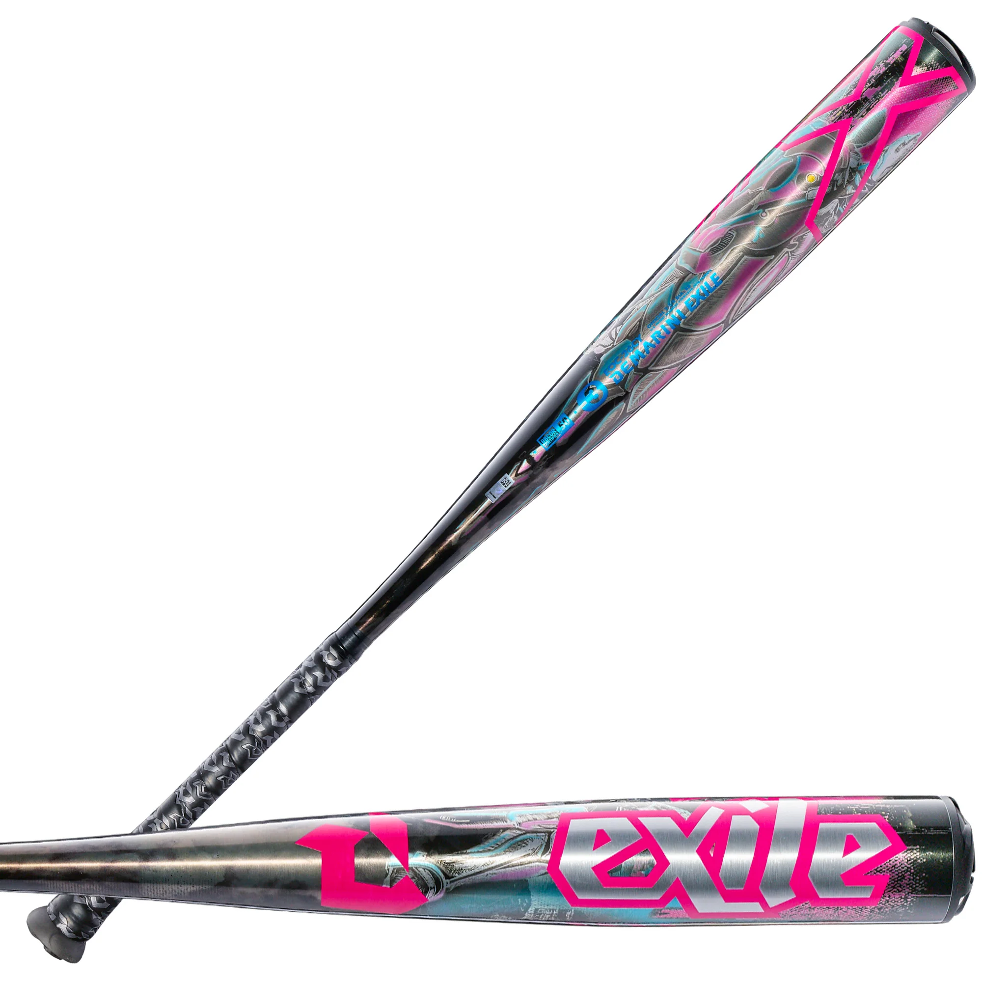 DeMarini 2026 Exile Limited Edition Cyborg 1-Piece -3 BBCOR Baseball Bat - Image 3