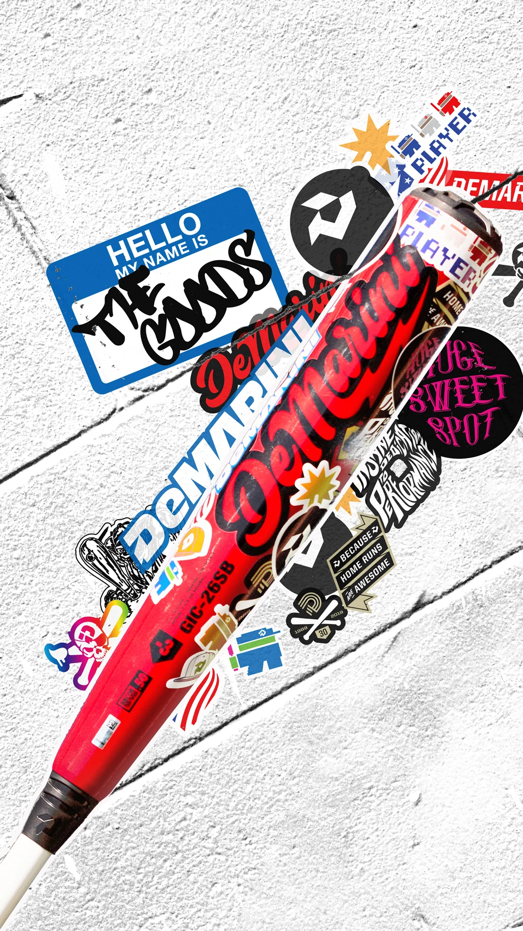 DeMarini 2026 The Goods Limited Edition Sticker Bomb 2-Piece -3 BBCOR Baseball Bat - Image 12