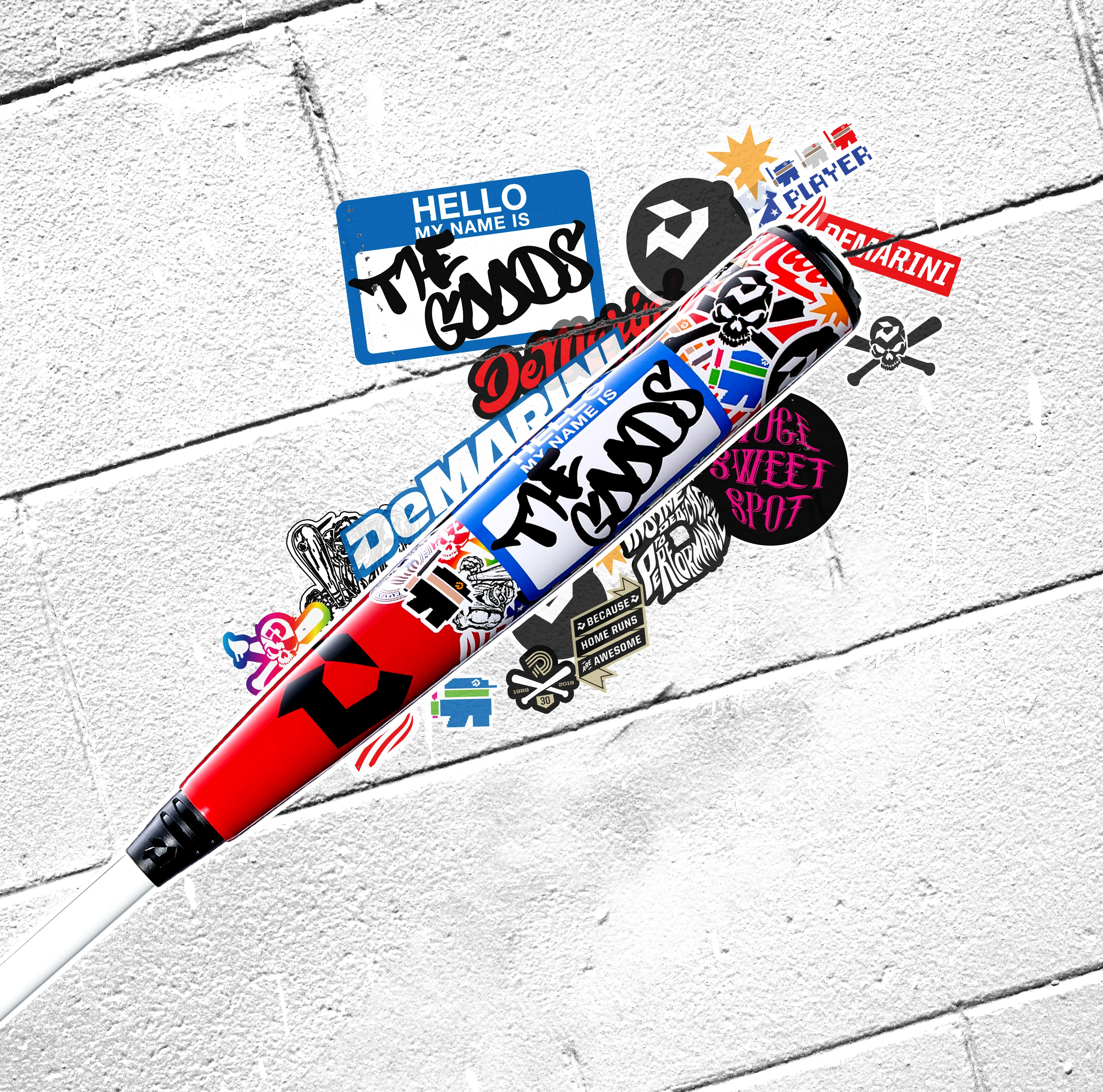 DeMarini 2026 The Goods Limited Edition Sticker Bomb 2-Piece -3 BBCOR Baseball Bat - Image 7