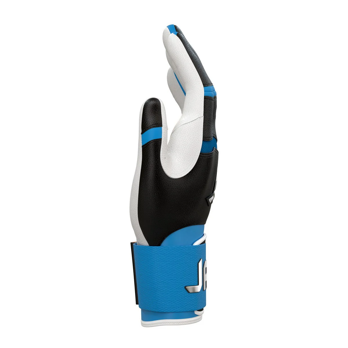 Jax Blue Raspberry Blast Left Handed Swing Strap Cuff Adult Batting Gloves - Image 3