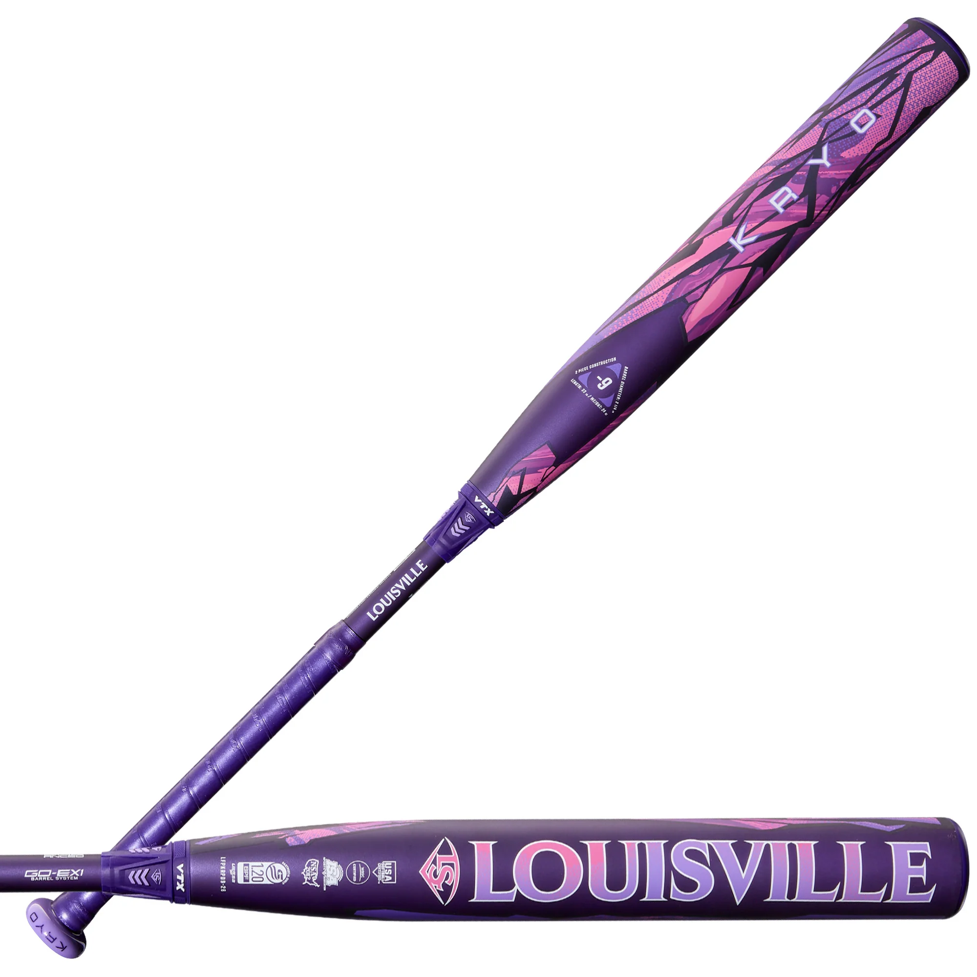 Louisville Slugger 2026 Kryo Limited Edition Thundernight 2-Piece -9 Fastpitch Softball Bat - Image 3