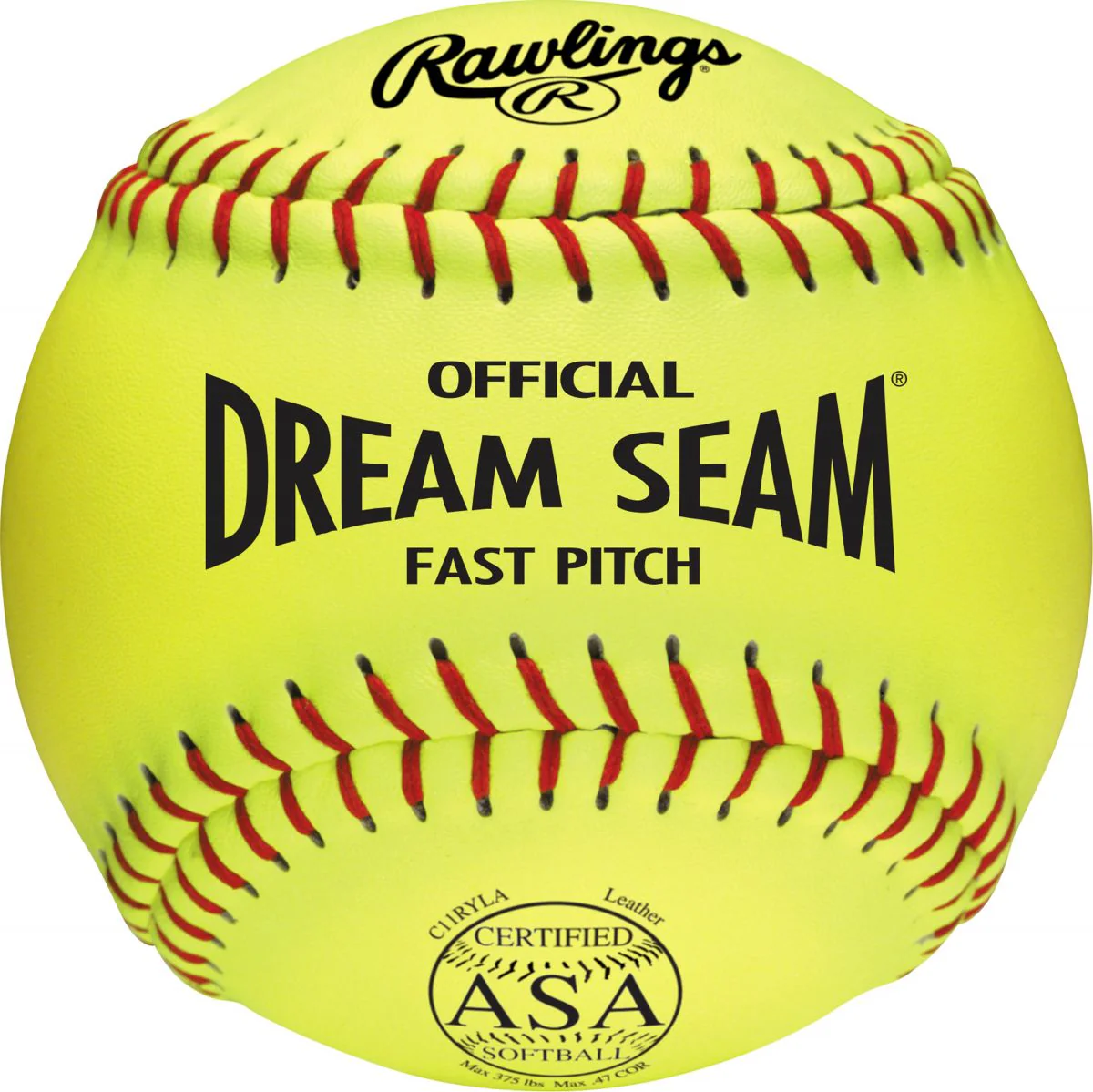 Rawlings 11" Dream Seam Leather ASA Fastpitch Softball Dozen - Image 2
