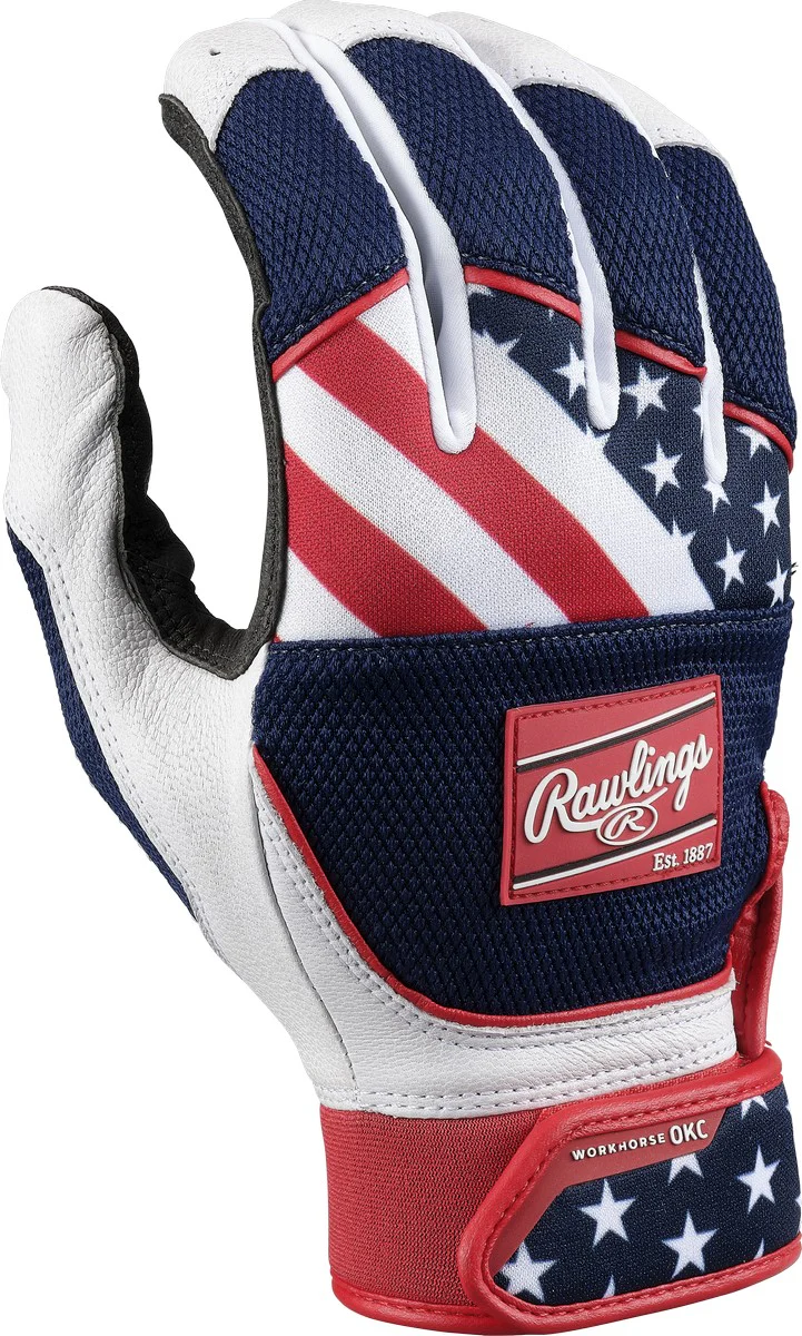 Rawlings Adult Womens Workhorse OKC Fastpitch Batting Gloves Pair - Image 3
