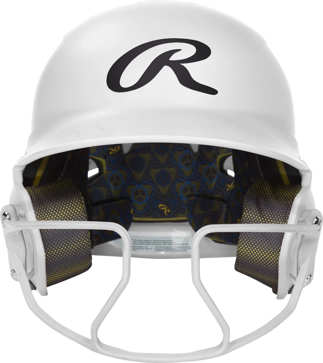 Rawlings Junior Fastpitch Matte Mach Hi-Viz 1-Tone Batting Helmet with Attached Hi-Viz Face Guard - Image 6