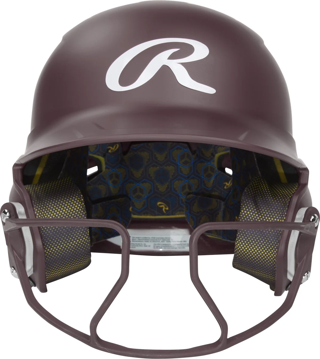 Rawlings Senior Fastpitch Matte Mach Hi-Viz 1-Tone Batting Helmet with Attached HiViz Face Guard - Image 3