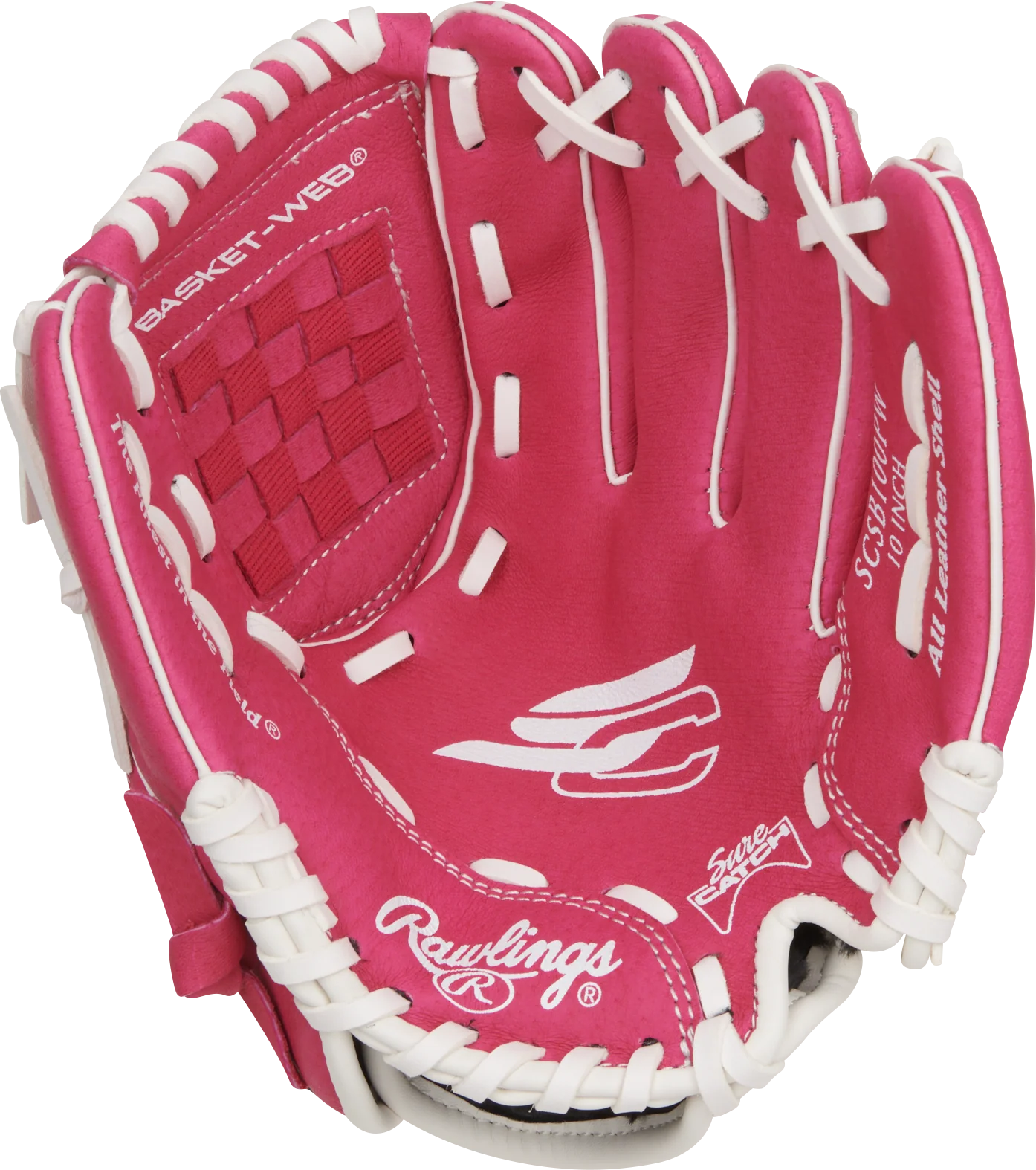 Rawlings Sure Catch Series SCSB100PW Model 10" Youth Fastpitch Softball Glove - Image 2